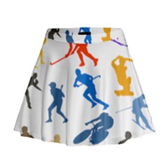 Sport Player Playing Mini Flare Skirt by Mariart