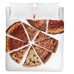 Food Fast Pizza Fast Food Duvet Cover Double Side (queen Size) by Nexatart