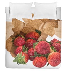 Strawberries Fruit Food Delicious Duvet Cover Double Side (queen Size) by Nexatart