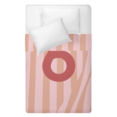 Number 6 Line Vertical Red Pink Wave Chevron Duvet Cover Double Side (single Size) by Mariart