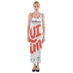 Question Mark Quiz Time Fitted Maxi Dress by Mariart