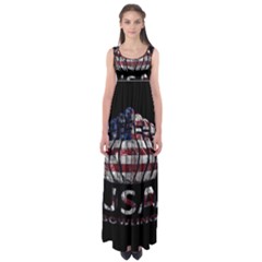 Usa Bowling  Empire Waist Maxi Dress by Valentinaart