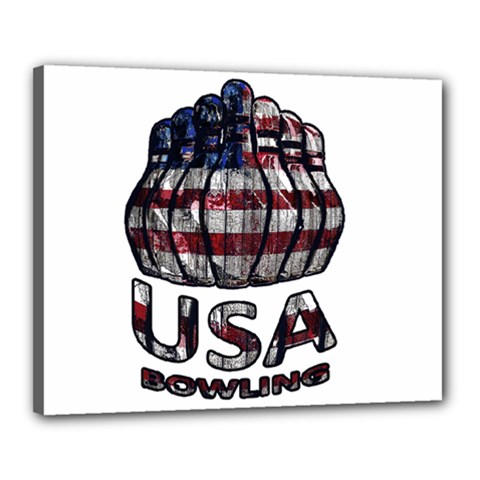 Usa Bowling  Canvas 20  X 16  by Valentinaart