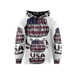 Usa Bowling  Kids  Pullover Hoodie by Valentinaart