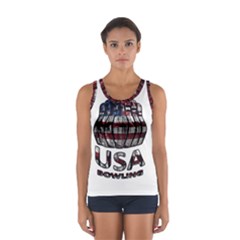 Usa Bowling  Women s Sport Tank Top  by Valentinaart