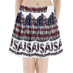 Usa Bowling  Pleated Mini Skirt by Valentinaart