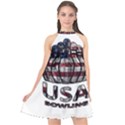 USA Bowling  Halter Neckline Chiffon Dress  View1