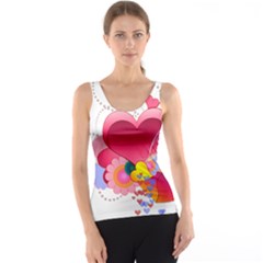 Heart Red Love Valentine S Day Tank Top by Nexatart