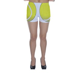 Tennis Ball Ball Sport Fitness Skinny Shorts by Nexatart