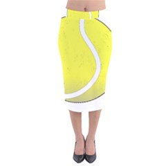 Tennis Ball Ball Sport Fitness Velvet Midi Pencil Skirt by Nexatart