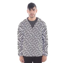 Capsul Another Grey Diamond Metal Texture Hooded Wind Breaker (men) by Mariart