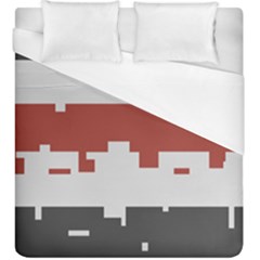 Girl Flags Plaid Red Black Duvet Cover (king Size) by Mariart