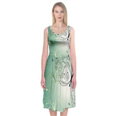 Glass Splashback Abstract Pattern Butterfly Midi Sleeveless Dress by Mariart