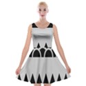 Noir Gender Flags Wave Waves Chevron Circle Black Grey Velvet Skater Dress View1