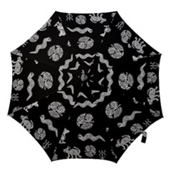 Aztecs Pattern Hook Handle Umbrellas (large) by Valentinaart