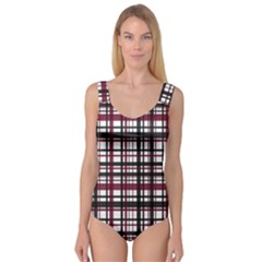 Plaid Pattern Princess Tank Leotard  by ValentinaDesign