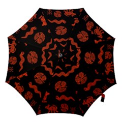 Aztecs Pattern Hook Handle Umbrellas (large) by ValentinaDesign