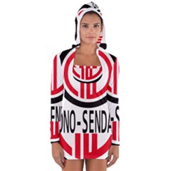 Ono Sendai Logo Women s Long Sleeve Hooded T-shirt by bullshitdesign