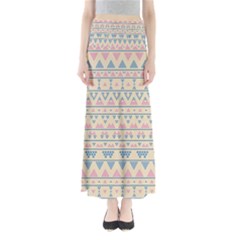 Blue And Pink Tribal Pattern Maxi Skirts by berwies