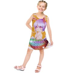 Easter Bunny Girl Kids  Tunic Dress by Catifornia