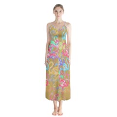 Flamingo Pattern Chiffon Maxi Dress by Valentinaart