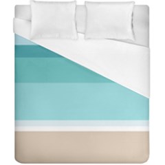 Dachis Beach Line Blue Water Duvet Cover (california King Size) by Mariart