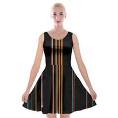 Fallen Christmas Lights And Light Trails Velvet Skater Dress by Mariart