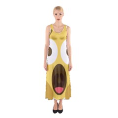 Scream Emoji Sleeveless Maxi Dress by BestEmojis