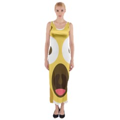 Scream Emoji Fitted Maxi Dress by BestEmojis