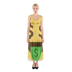 Money Face Emoji Sleeveless Maxi Dress by BestEmojis