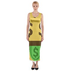 Money Face Emoji Fitted Maxi Dress by BestEmojis