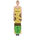 Money Face Emoji Maxi Thigh Split Dress View1