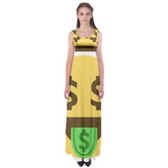 Money Face Emoji Empire Waist Maxi Dress by BestEmojis