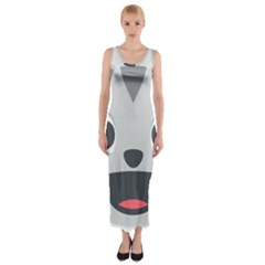 Cat Smile Fitted Maxi Dress by BestEmojis