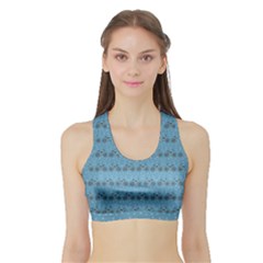 Bicycles Pattern Sports Bra With Border by linceazul