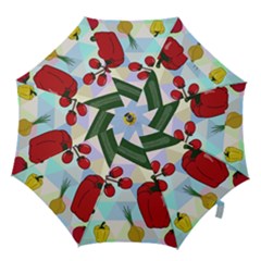 Vegetables Cucumber Tomato Hook Handle Umbrellas (medium) by Nexatart