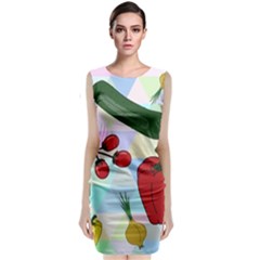 Vegetables Cucumber Tomato Classic Sleeveless Midi Dress by Nexatart