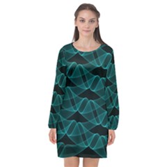 Pattern Vector Design Long Sleeve Chiffon Shift Dress  by Nexatart