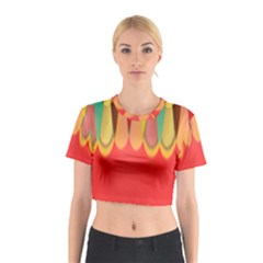 Colors On Red Cotton Crop Top by linceazul