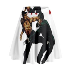 Kung Fu  High Waist Skirt by Valentinaart