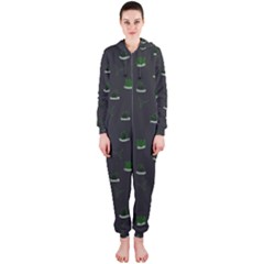 Cactus Pattern Hooded Jumpsuit (ladies)  by ValentinaDesign