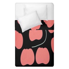 Craft Pink Black Polka Spot Duvet Cover Double Side (single Size) by Mariart