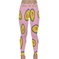 Fruit Avocado Green Pink Yellow Classic Yoga Leggings by Mariart