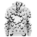 Splash Bubble Black White Polka Circle Men s Zipper Hoodie View2