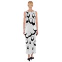 Splash Bubble Black White Polka Circle Fitted Maxi Dress View2