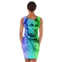 Abraham Lincoln Portrait Rainbow Colors Typography Wrap Front Bodycon Dress View2