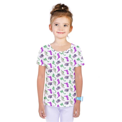 Dinosaurs Pattern Kids  One Piece Tee by ValentinaDesign