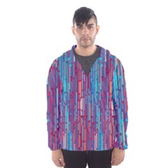 Vertical Behance Line Polka Dot Blue Green Purple Red Blue Black Hooded Wind Breaker (men) by Mariart