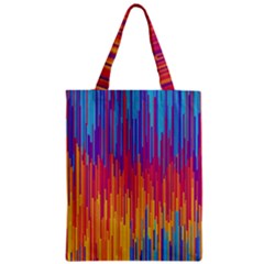 Vertical Behance Line Polka Dot Blue Red Orange Zipper Classic Tote Bag by Mariart