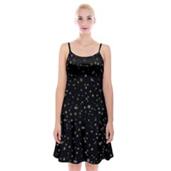 Dots Pattern Spaghetti Strap Velvet Dress by ValentinaDesign